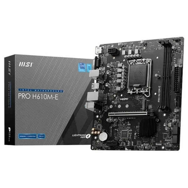 MSI PRO H610M-E 2xDDR5 VGA/HDMI 1xM.2 1xGLAN 1700P ANAKART