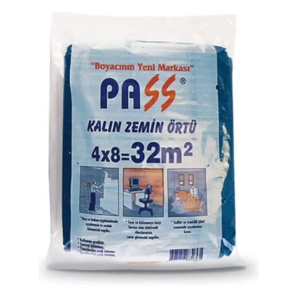 PASS KORUYUCU KALIN ZEMİN ÖRTÜSÜ 4x8 = 32 METREKARE