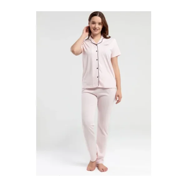 Pierre Cardin Kadın Turuncu Gömlek Pijama Takım