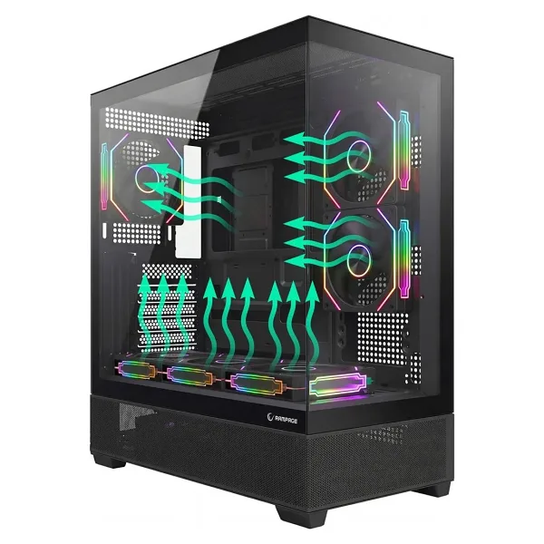 Rampage Hydra V5 ARGB Fanlı Siyah 750 W ATX Oyuncu Kasası