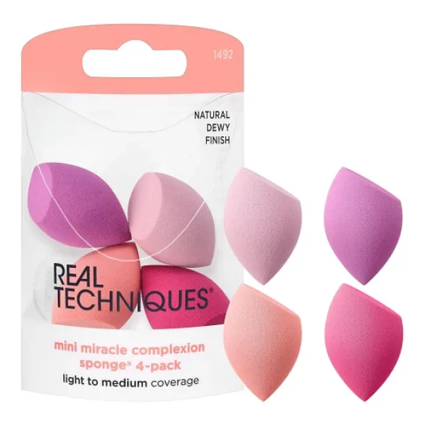 Real Techniques Real Techniques 4 Mini Miracle Complexion Sponges - 4 lü Makyaj Süngeri 1 Paket (1 x 1 Adet)