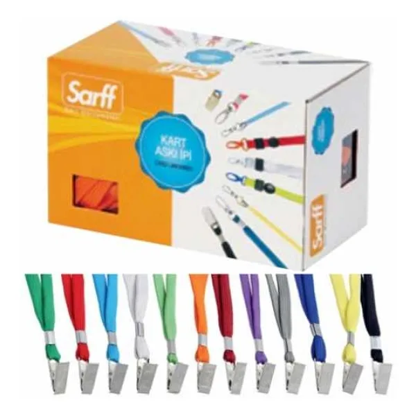 Sarff Metal Klipsli Kart Askı İpleri (50 li Kutu)