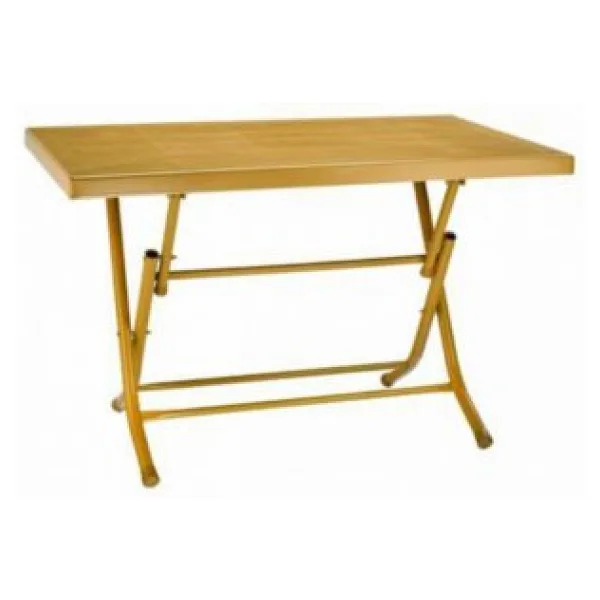 Seta Katlanır Plastik Masa Teak 70X120 cm Metal Ayak