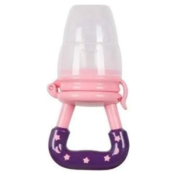 Sevi Bebe Meyve Emziği, Silikon Diş Kaşıyıcı, Pembe-Mor
