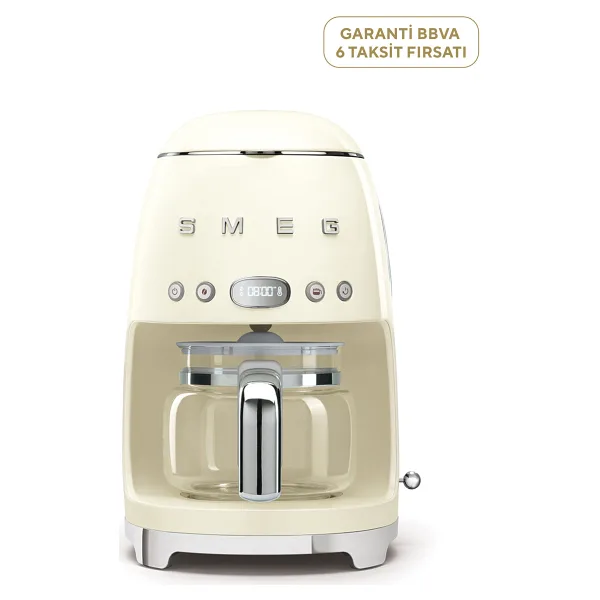 Smeg DCF02CREU Retro Krem Filtre Kahve Makinesi