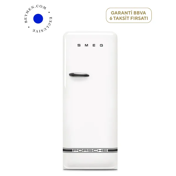 Smeg Porsche FAB28 Carrara White Special Edition Tek Kapılı Buzdolabı