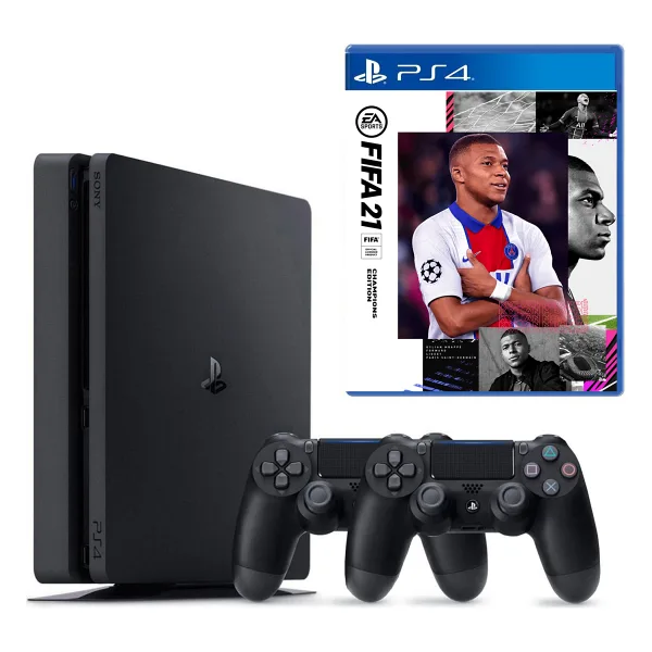 Sony PS4 Slim 500GB + 2.Kol + FIFA 21 Bundle Paket