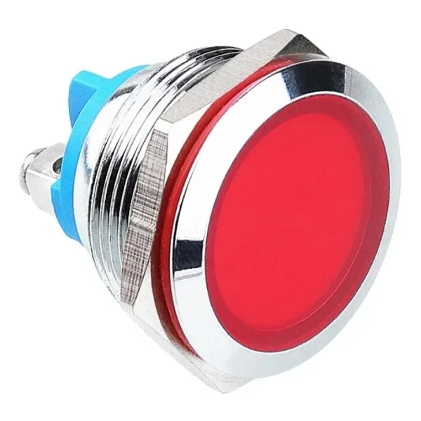 WD22L-P0 22mm 12-24V Metal Sinyal Lambası - Kırmızı