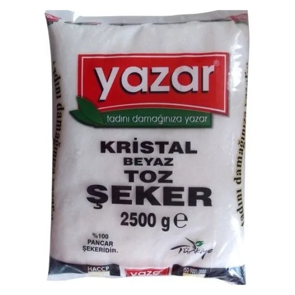 Yazar Kristal Toz Şeker 2.5 kg