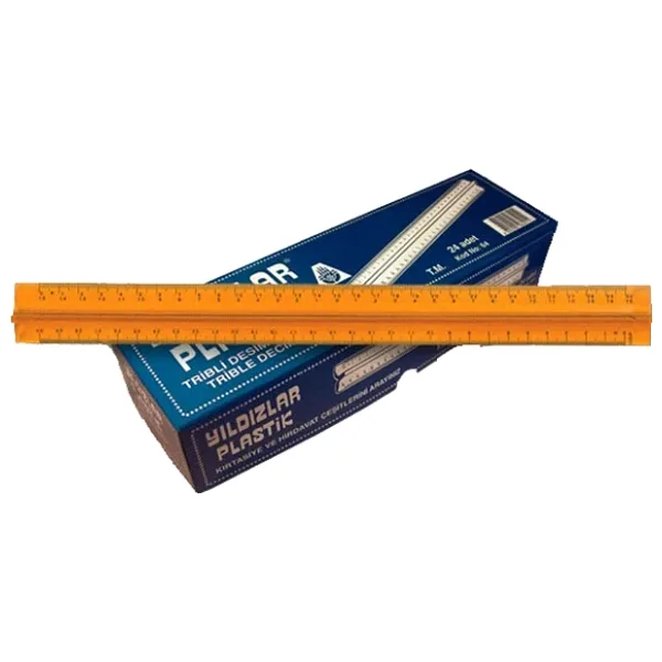 Yıldızlar 64 30 cm Tribli Plastik Desimetre