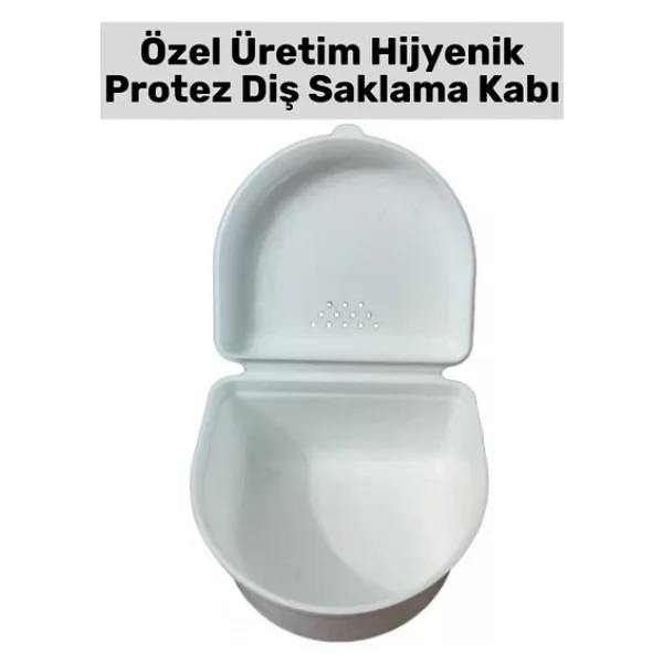 Yüksek Kaliteli Delikli Kapak Hijyenik Protez Diş Saklama Kabı 10 Adet