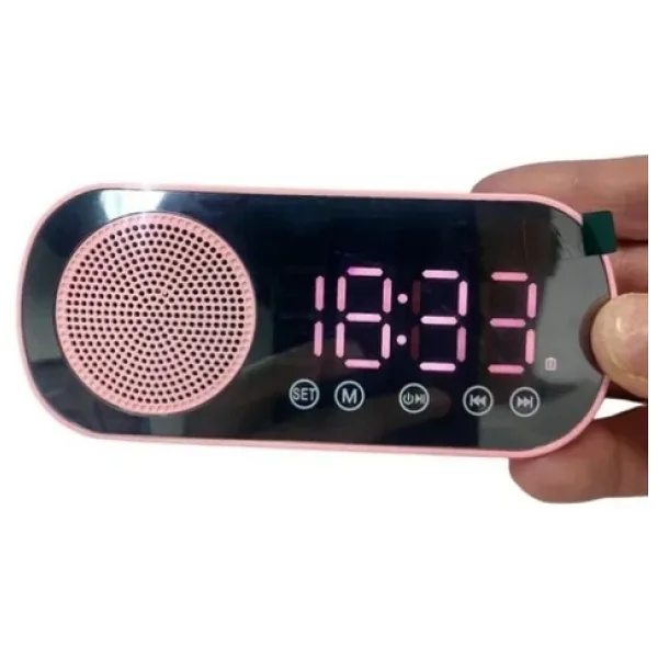 Akıllı Çalar Saat FM Radyo BT Modu Çift Alarm Şarj Edilebilir Pil Parlaklık Ayarlı Tasarım