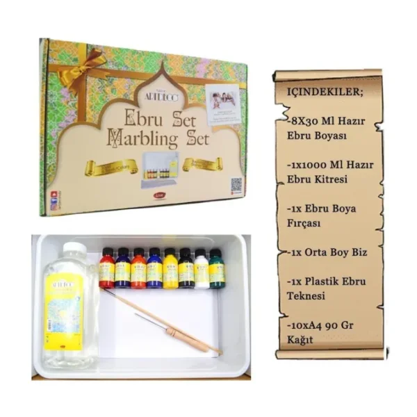 Artdeco Ebru Başlangıç Seti 8 Renk 30 Ml Damlalıksız
