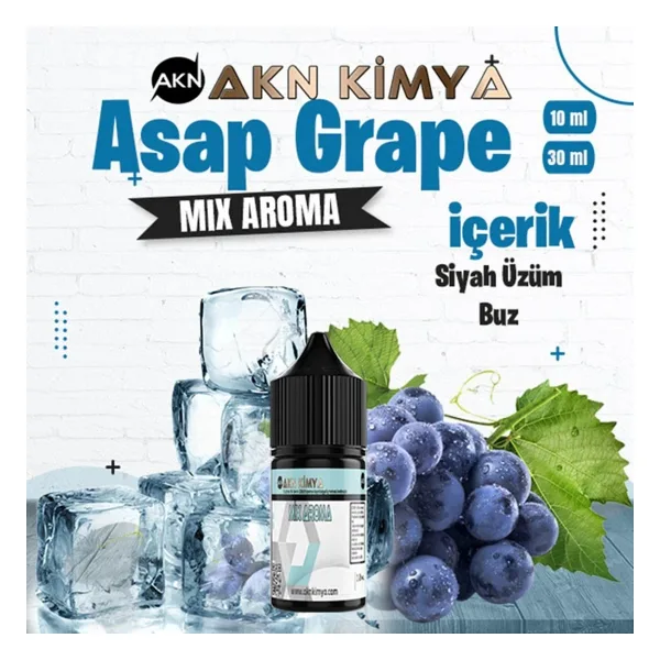 Asap Grape Nasty Juice Mix Aroma Siyah Üzüm Buz Gıda Aroması 10 ml