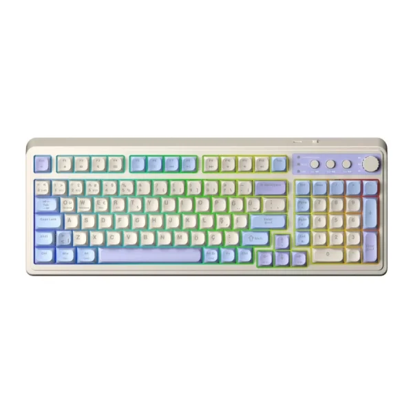 Aula S99 Retro Mavi RGB %96 Kablolu/Kablosuz Oyuncu Klavyesi