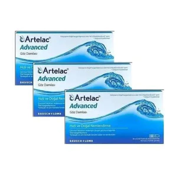 Bausch & Lomb Artelac Advanced Göz Damlası 0.5 ml x 30'lu Flakon 3 Adet