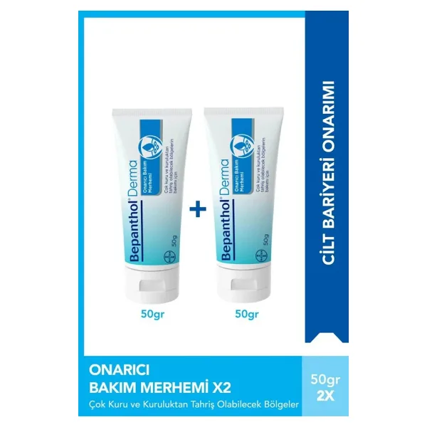 Bepanthol Derma Onarıcı Bakım Merhemi 50 gr 2 Adet