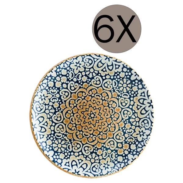 Bonna Porselen Alhambra Gourmet Düz Tabak 21 Cm 6'lı Takım Alhgrm21dz