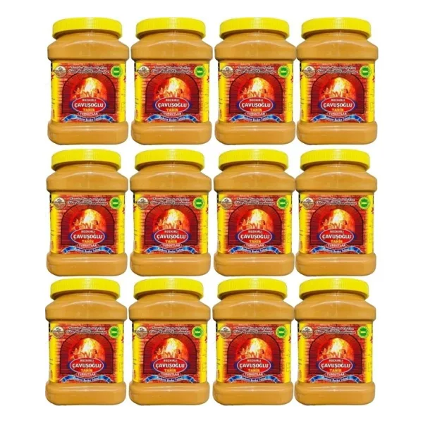 Bozkırlı Çavuşoğlu Odun Ateşinde Çifte Kavrulmuş Kepeksiz Bozkır Tahini 930g X 12'li Paket - 1 Koli