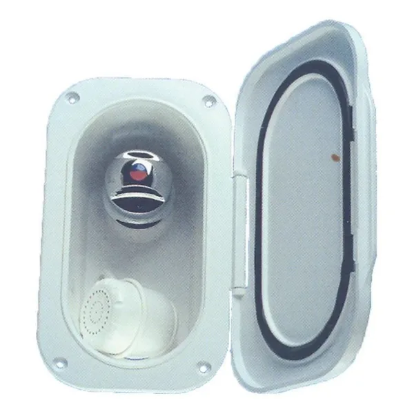 Case w/Shower MixerTap, 5m Hose, Lid w/Gasket, Cream