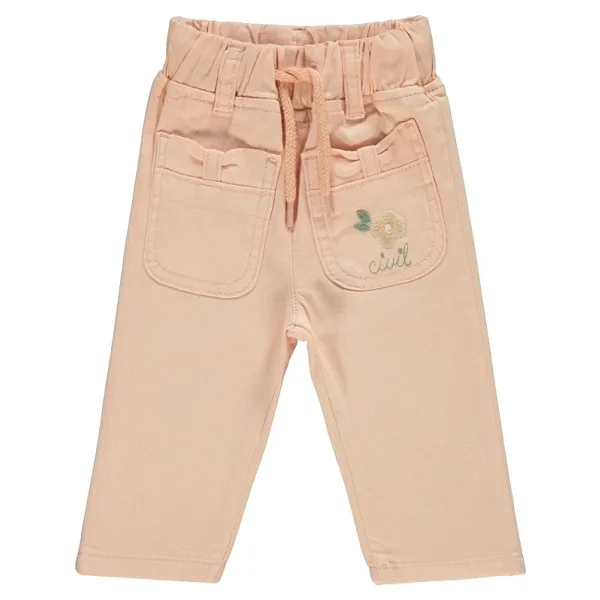 Civil Baby Kız Bebek Pantolon 6-18 Ay Somon SOMON