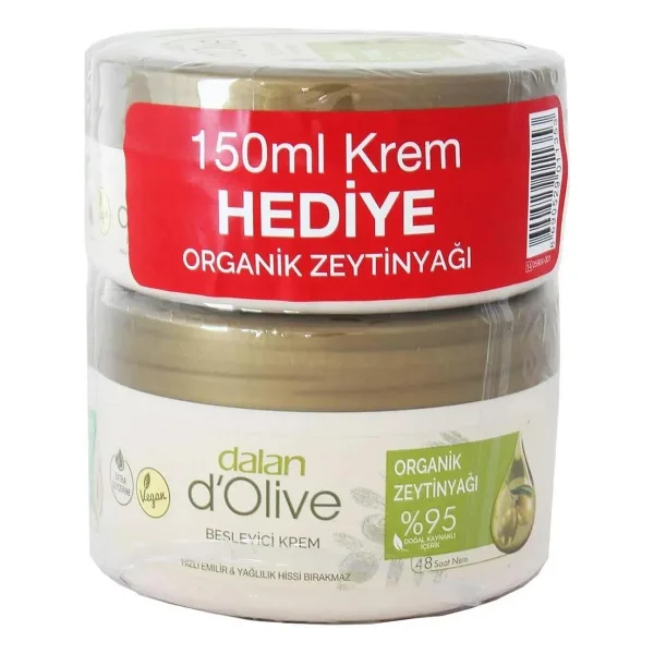 Dalan D'Olive Besleyici Organik Zeytinyağlı Kremi 250 ml + 150 ml Hediye