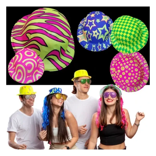 Desenli Plastik Parti Şapkası