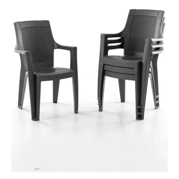 Evdemo Efes 4'lü Rattan Bahçe Sandalyesi