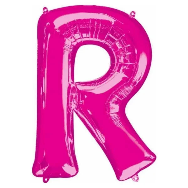 EveFix 1 Metre Pembe R Harfi Folyo Harf Balon Pembe Folyo Balon R Harf Balon Balonu Dekor Balon New