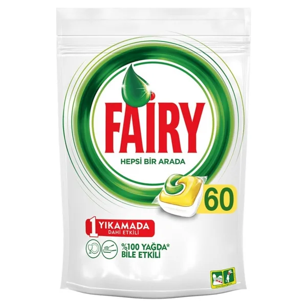 Fairy Hepsi Bir Arada Limon Bulaşık Makinesi Tableti 60'lı 4 Adet