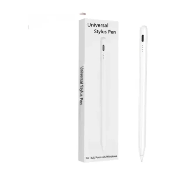 Fioplus Fp01 Beyaz Stylus Kalem - 4096 Basınçlı, Hassas Dokunmatik Tablet Kalemi + 1 Yedek Uç