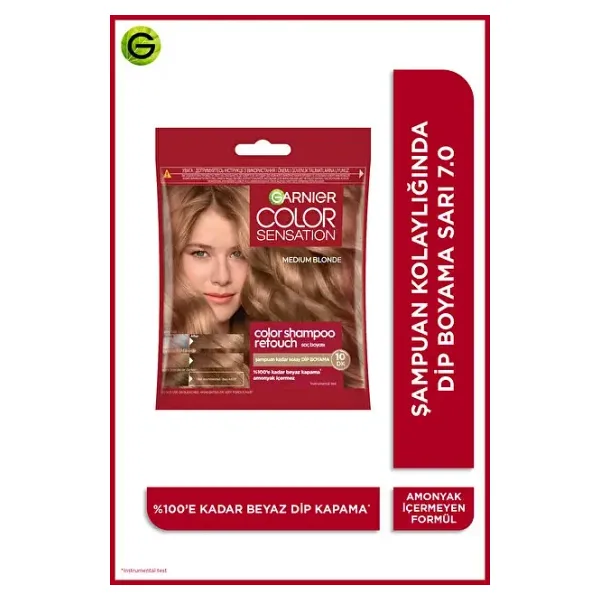 Garnier Color Shampoo Retouch 7.0 Medium Blonde Saç Boyası