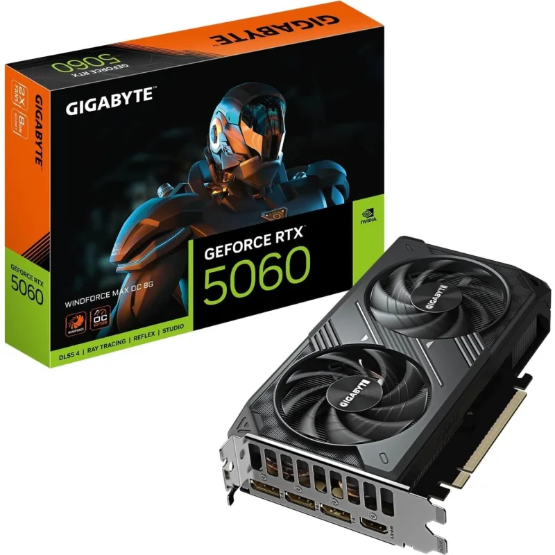 Gigabyte RTX 5060 Windforce Max OC 8G GV-N5060WF2MAX OC-8GD 128 Bit GDDR7 8 GB Ekran Kartı