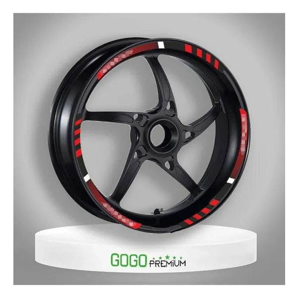 gogo premium REFLEKTÖR KIRMIZI DİO 1 SET JANT ŞERİDİ