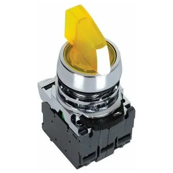 ISM-BK125B5 24V Metal Işıklı Mandal Buton - Sarı