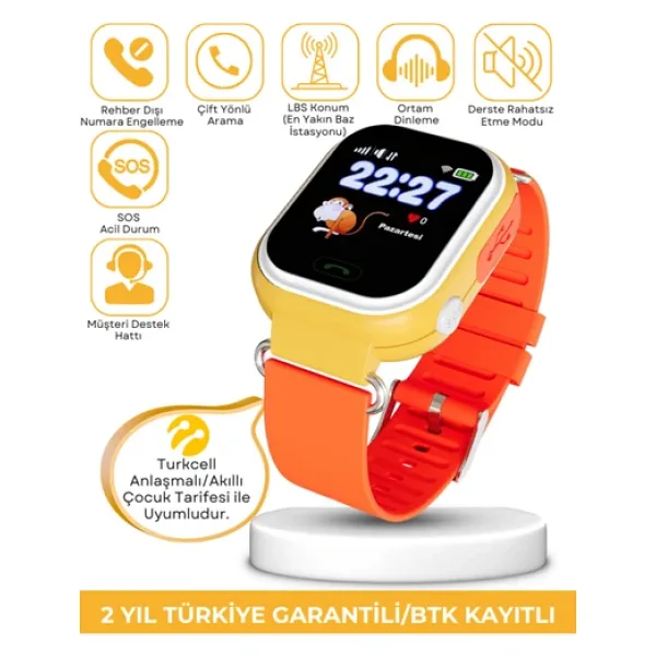 JETZU Uz 2g Akıllı Çocuk Saati Sim Kartlı ve Sesli Görüşme