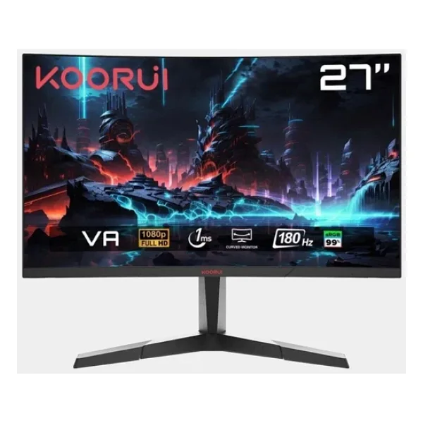 Koorui 27E6CA 27" 1 ms Full HD Curved 180 Hz Oyuncu Monitörü