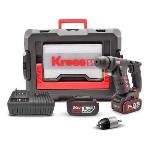 Kress KUC50.2 20 V Çift Akülü 4 Ah Pnömatik Kırıcı Delici