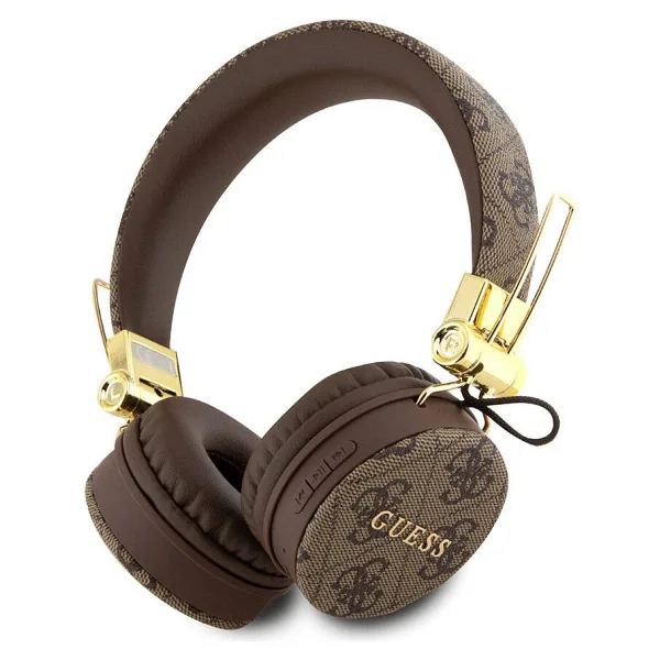 Kulak Üstü Bluetooth Kulaklık Guess Orjinal Lisanslı Pu Deri Ayarlanabilir Tasarım Kahverengi Kahverengi