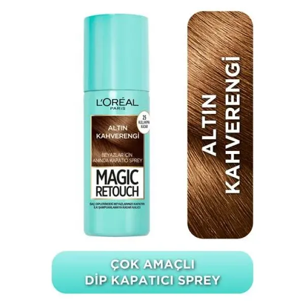 L'Oreal Paris Magic Retouch Altın Kahve 75 ml Sprey Saç Boyası