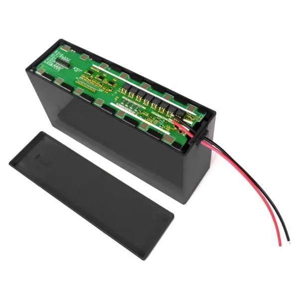 Li-ion 18650 13S 6P 48V 30A 78'li E-Bike Batarya Kutusu Seti - Siyah