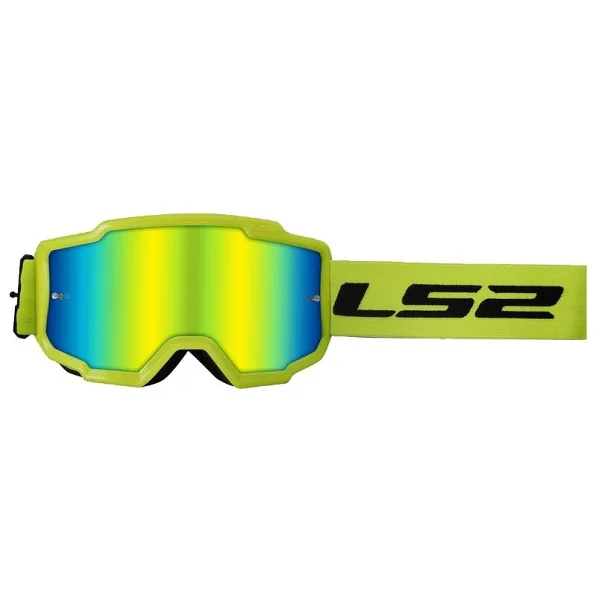Ls2 Charger Goggles Motokros Gözlük (Irıdıum Camlı) Neon Sarı