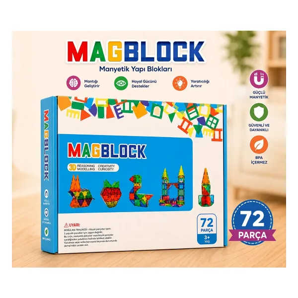 Magblock 72 Parça Manyetik Yapı Blokları