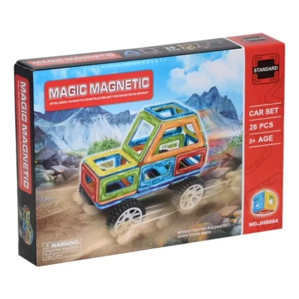 Magic Magnetic Tekerli Araba 26 Parça JH8884