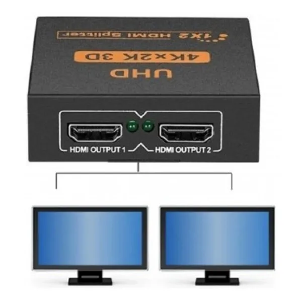 Maxgo 2123 4K 2 Port HDMI Splitter Switch Çoklayıcı Çoğaltıcı Ekran Adaptör
