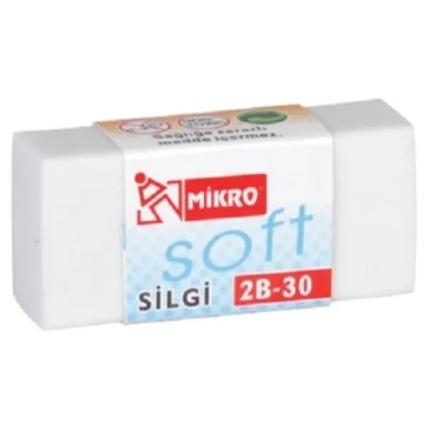 Mikro Soft Silgi Beyaz 2B-30