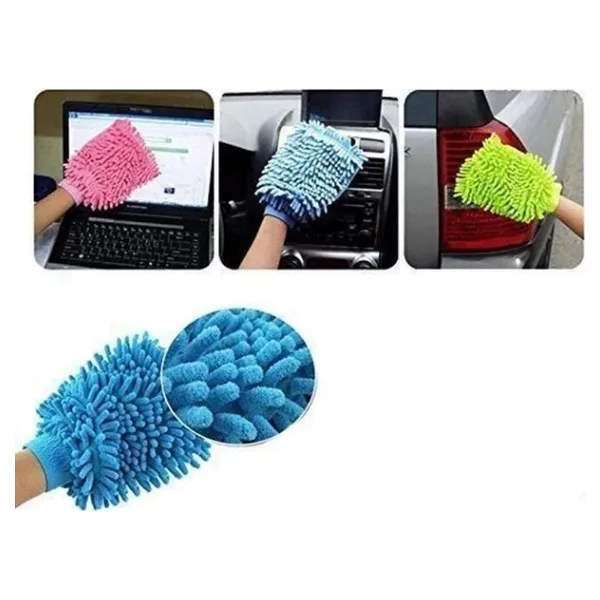 Mikrofiber Araç Yıkama Eldiveni Çizmez Oto Motorsiklet Bakım Süngeri Araba Temizleme Bezi Mop Havlu