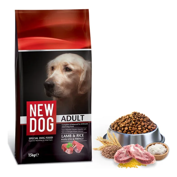 New Dog Kuzu Etli ve Pirinçli 15 kg Yetişkin Köpek Maması