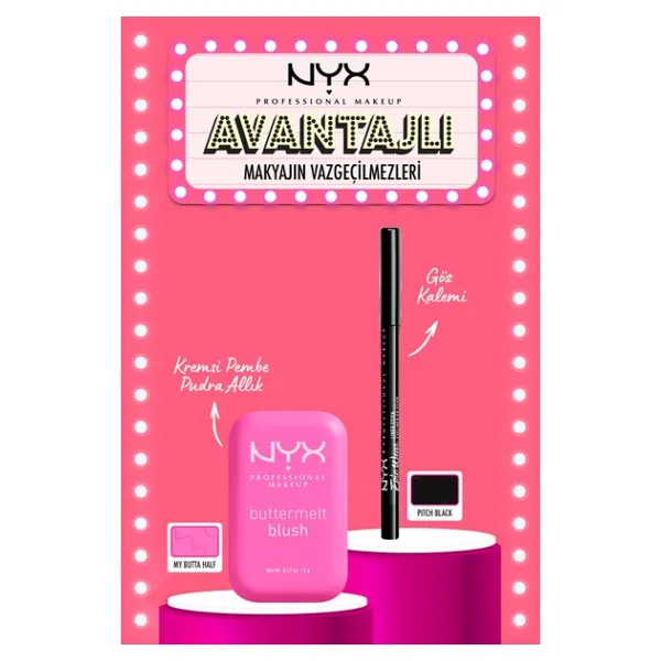 NYX Professional Makeup Buttermelt Blush 01 My Butta Half Kremsi Pudra Allık Yüksek Pigmentasyon