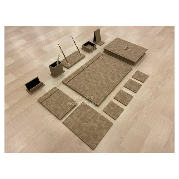 ÖMÜR OFİS NEW YORK SÜMEN TAKIMI/KREM / 12 PARÇA